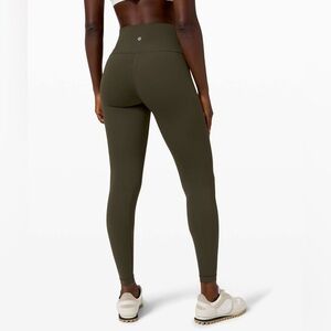 lululemon Align High-Rise 28" Leggings Yoga Wunder Full Length Pants Olive Green